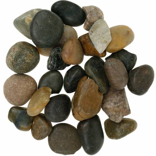 Floristik24 River Pebbles Natuurlijk licht en donker 2-3 cm 1 kg