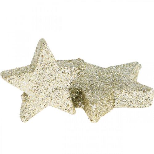 Floristik24 Scatter decoratie Kerst strooi decoratie sterren in goud Ø4/5cm 40st