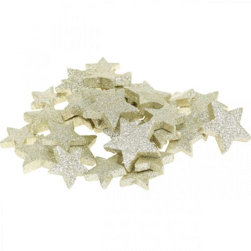 Floristik24 Scatter decoratie Kerst strooi decoratie sterren in goud Ø4/5cm 40st