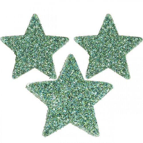 Strooidecoratie Kerststerren Strooisterren groen Ø4/5cm 40st