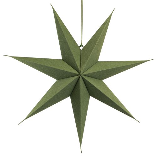 Artikel Sterdecoratie kerststerpapier jute groen 60x15cm