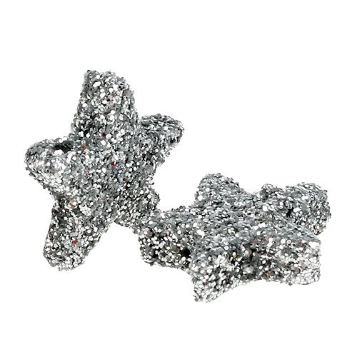 Artikel Ster Glitter 1,5cm voor het strooien van zilver 144st