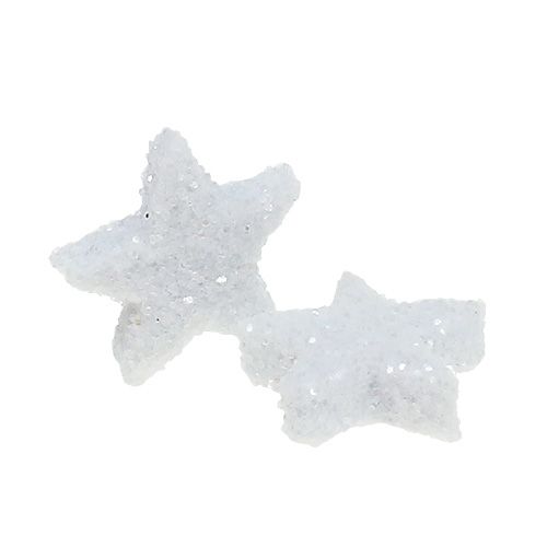 Artikel Ster Glitter 1,5cm voor strooien wit 144st