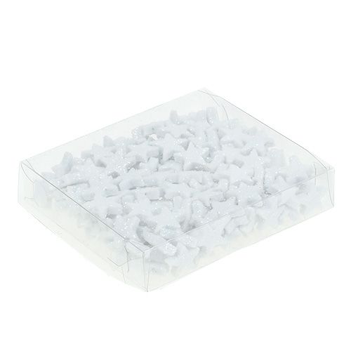 Artikel Ster Glitter 1,5cm voor strooien wit 144st