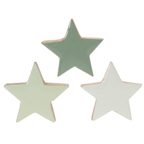 Houten sterrendecoratieset voor tafel en vensterbank, 5 cm, 9 stuks | Floristik24.nl
