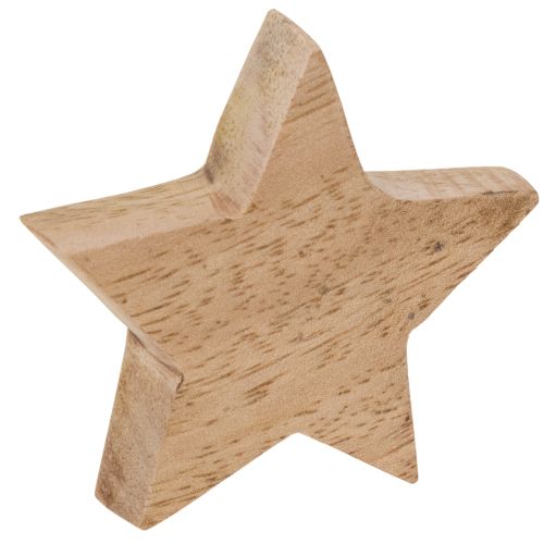 Houten sterrendecoratieset voor tafel en vensterbank, 5 cm, 9 stuks | Floristik24.nl