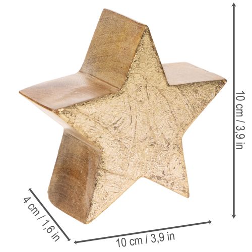 Decoratieve kerststerrenhouder voor op tafel of plank, 10 cm, 3 stuks | Floristik24.nl