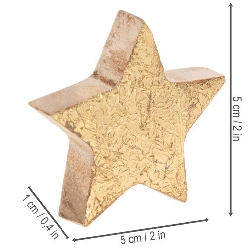 Decoratieve glanzende sterretjes voor tafeldecoratie, 5 cm, 9 stuks | Floristik24.nl