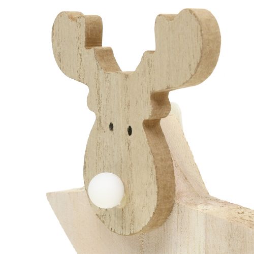 Floristik24 Rendier kerstdecoratie hout 14cm x 17cm