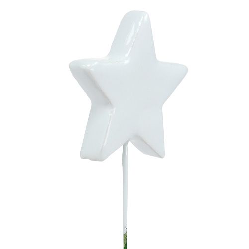 Floristik24 Ster op draad 5cm wit 48 st