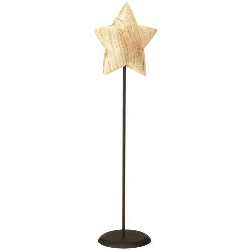 Ster van hout, natuurlijke houten ster staande tafeldecoratie H42cm