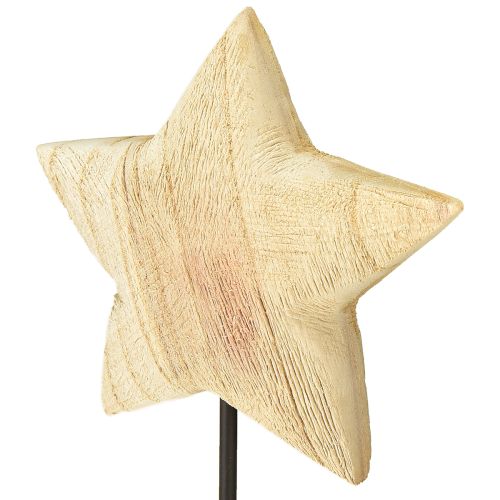 Artikel Ster van hout, natuurlijke houten ster staande tafeldecoratie H42cm