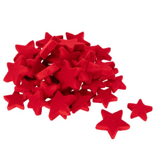Kleine decoratieve sterretjes, fluweelachtige decoratie, 5 cm, 40 stuks | Floristik24.nl