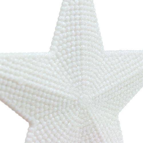 Floristik24 Ster om op te hangen wit 11cm L19cm 6st