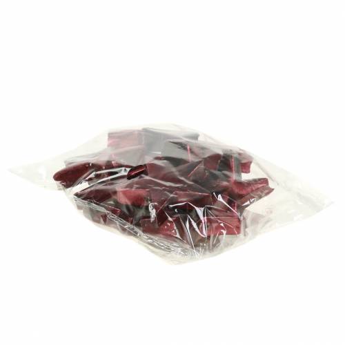 Floristik24 Decoratieve sterren donkerrood 4cm 12st