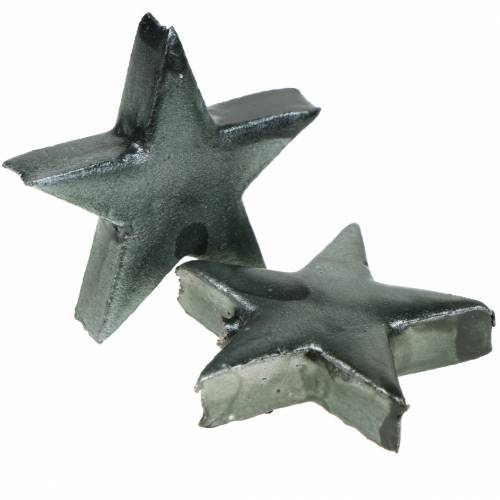 Floristik24 Decoratieve sterren grijs 4cm 12 st