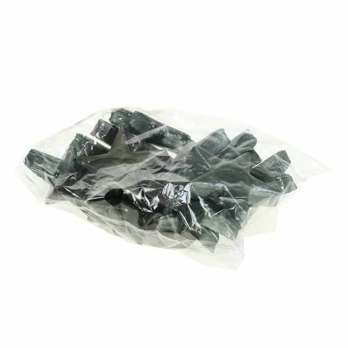 Floristik24 Decoratieve sterren grijs 4cm 12 st
