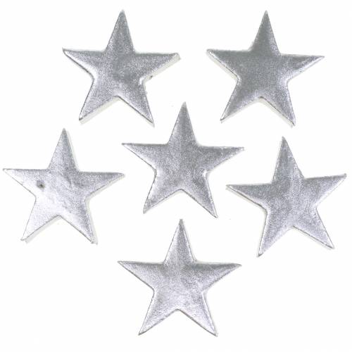 Floristik24 Decoratieve sterren zilver 4cm 12st