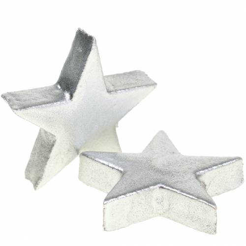 Artikel Decoratieve sterren zilver 4cm 12st
