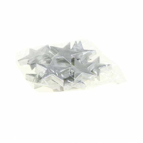 Floristik24 Decoratieve sterren zilver 4cm 12st