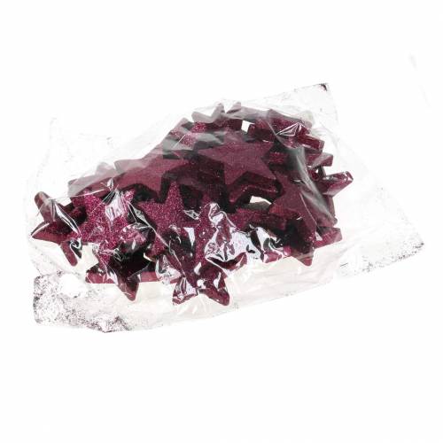 Artikel Strooidecoratie glitterster 6,5cm roze 36 st