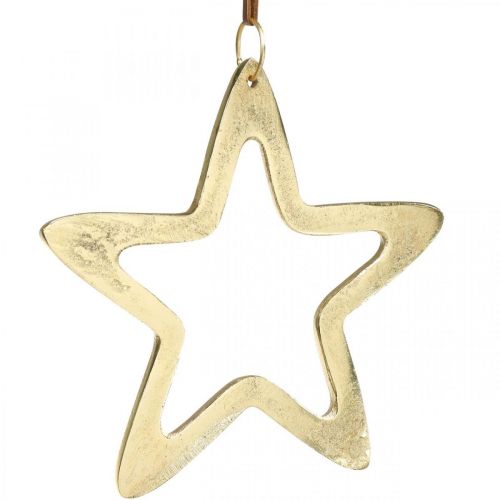 Artikel Kersthanger, sterdecoratie voor Advent, decoratie ster goud 14 × 14cm