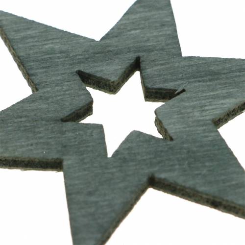 Floristik24 Strooidecoratie ster zwart, zilver, donkergrijs assorti 4cm 72 st