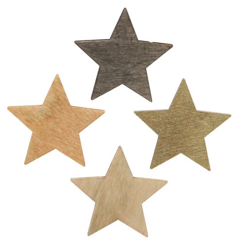 Sterren voor het strooien van houten decoratie Kerstmis Ø4cm 72 st