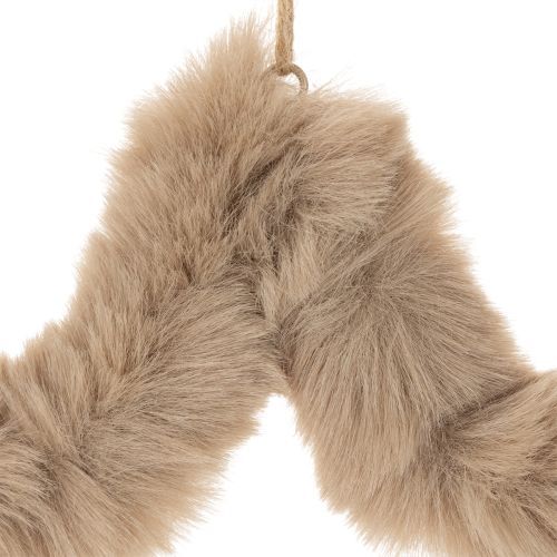 Hangende decoratieve ster van imitatiebont, 21 cm, 4 stuks | Floristik24.nl