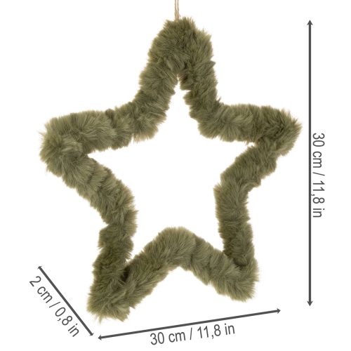 Hangende ster, imitatiebont, voor deuren en ramen, 30 cm, 3 stuks | Floristik24.nl