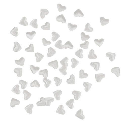 Hartjes om te strooien wit 1,3 cm 500 st