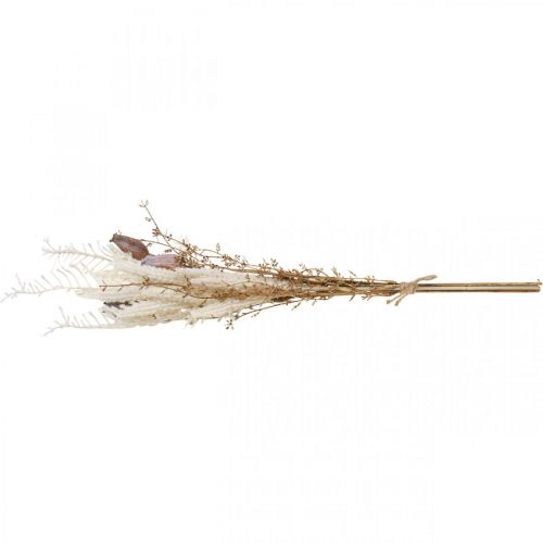 Artikel Poppy capsules decoratieve droogbloemen kunstvaren crème 63cm