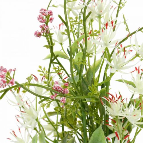 Floristik24 Lenteboeket kunstbloemen roze, wit, groen kunstboeket H43cm
