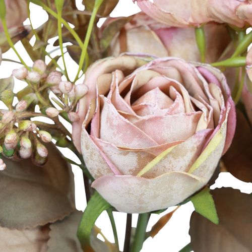 Floristik24 Kunstbloemenboeket kunstbloemen kunstrozen antiek 30cm
