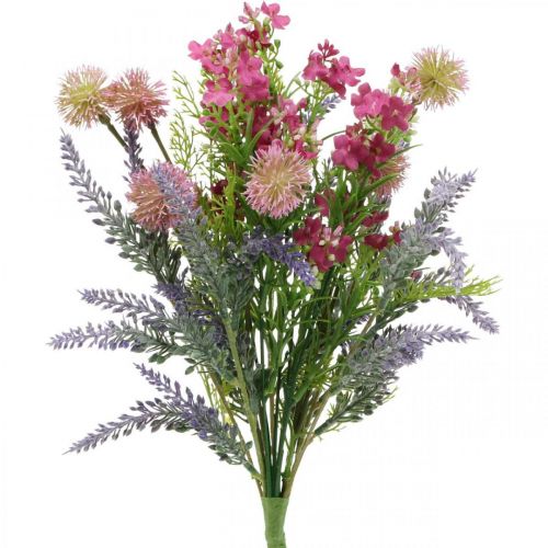 Floristik24 Kunstboeket lavendel tafeldecoratie paars, roze H42cm