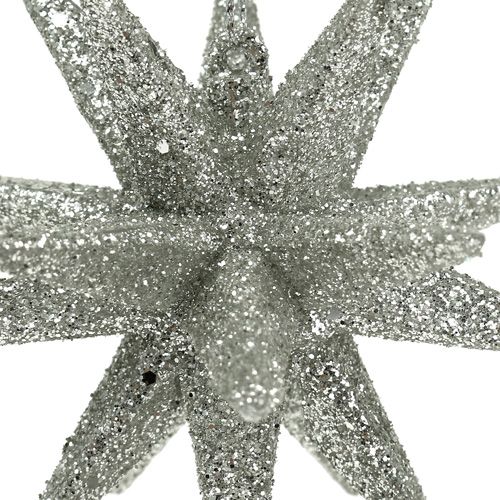 Artikel Sterren met mica champagne 11,5cm 4 st