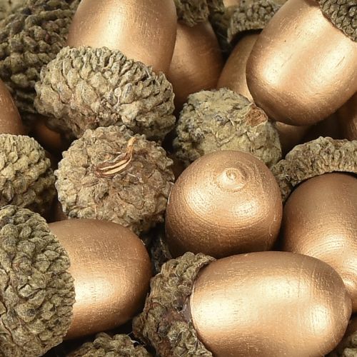 Artikel Strooidecoratie eikels herfst winter goud 3cm 36 st