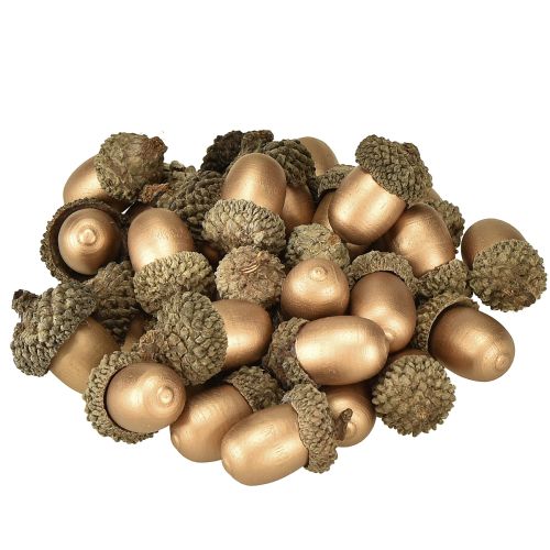 Artikel Strooidecoratie eikels herfst winter goud 3cm 36 st