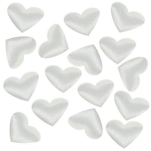 Floristik24 Strooidecoratie hartjes wit 14mm 800 st