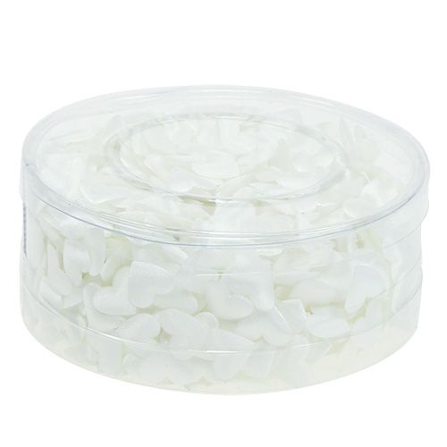 Artikel Strooidecoratie hartjes wit 14mm 800 st