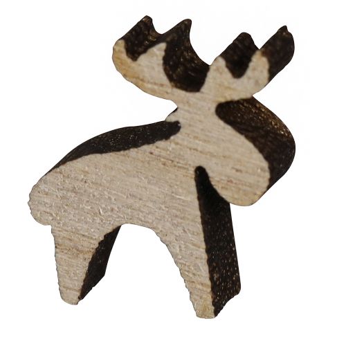 Artikel Strooidecoratie hout elanddecoratie naturel bruin 2x2,5cm 108 st