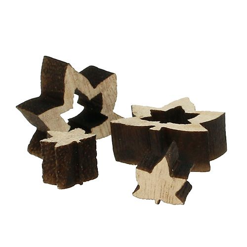 Floristik24 Verspreidingsdecoratie houten bladeren 1cm - 2cm naturel 192p