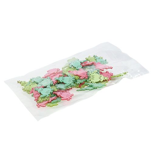 Floristik24 Strooidecoratie houten kikker assorti. 4cm 72 stuks