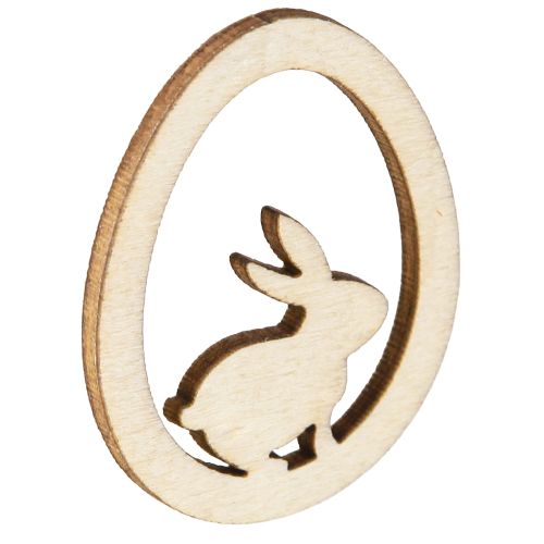 Artikel Paasdecoraties voor knutselen, konijnenei, natuurlijk hout, 4 cm, 72 stuks
