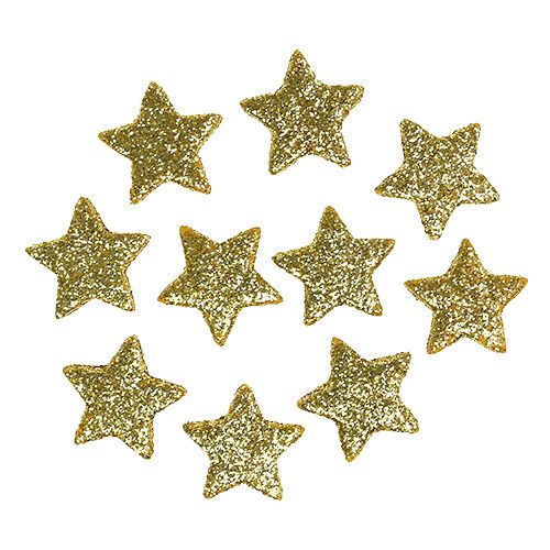 Floristik24 Verspreide kerstster goud 2,5 cm 100st