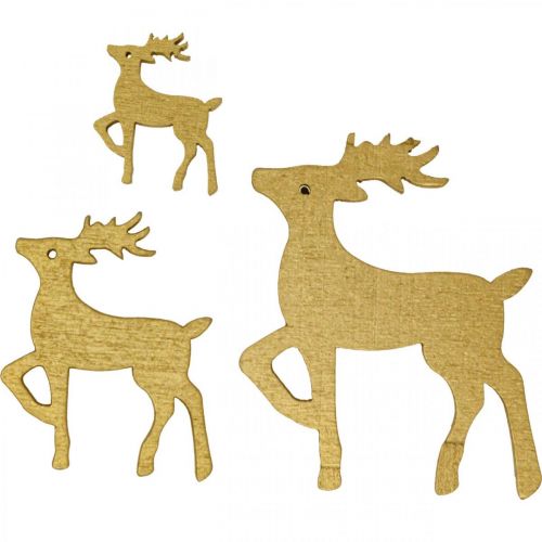 Floristik24 Strooidecoratie Kerst strooistukken houtdecoratie rendier 50 stuks