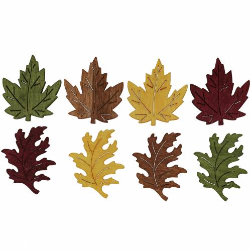 Floristik24 Strooidecoratie blad esdoorn eiken 4cm 72 st