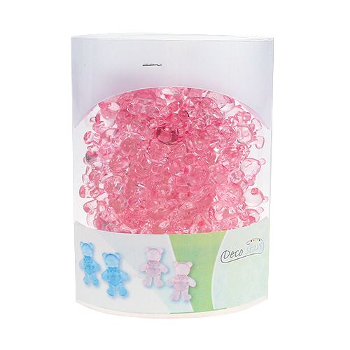 Artikel Verspreide deco beer roze 3.5cm 60p