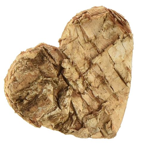 Floristik24 Strooidecoratie houten hart houten harten schors berk 4cm 60 st