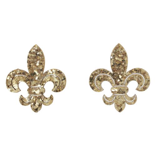 Artikel Strooidecoratie houten tafeldecoratie Kerstlelie goud 4cm 72 st